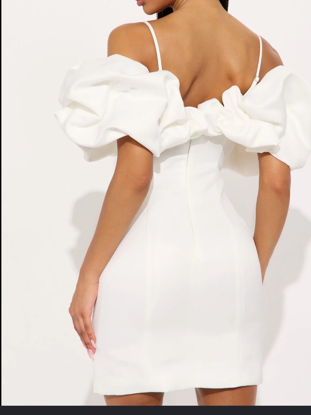 DO+BE Off Shoulder Poof Sleeve Mini Dress Size Medium